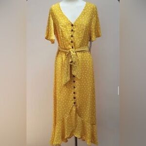 Yellow and white indigo rose dress